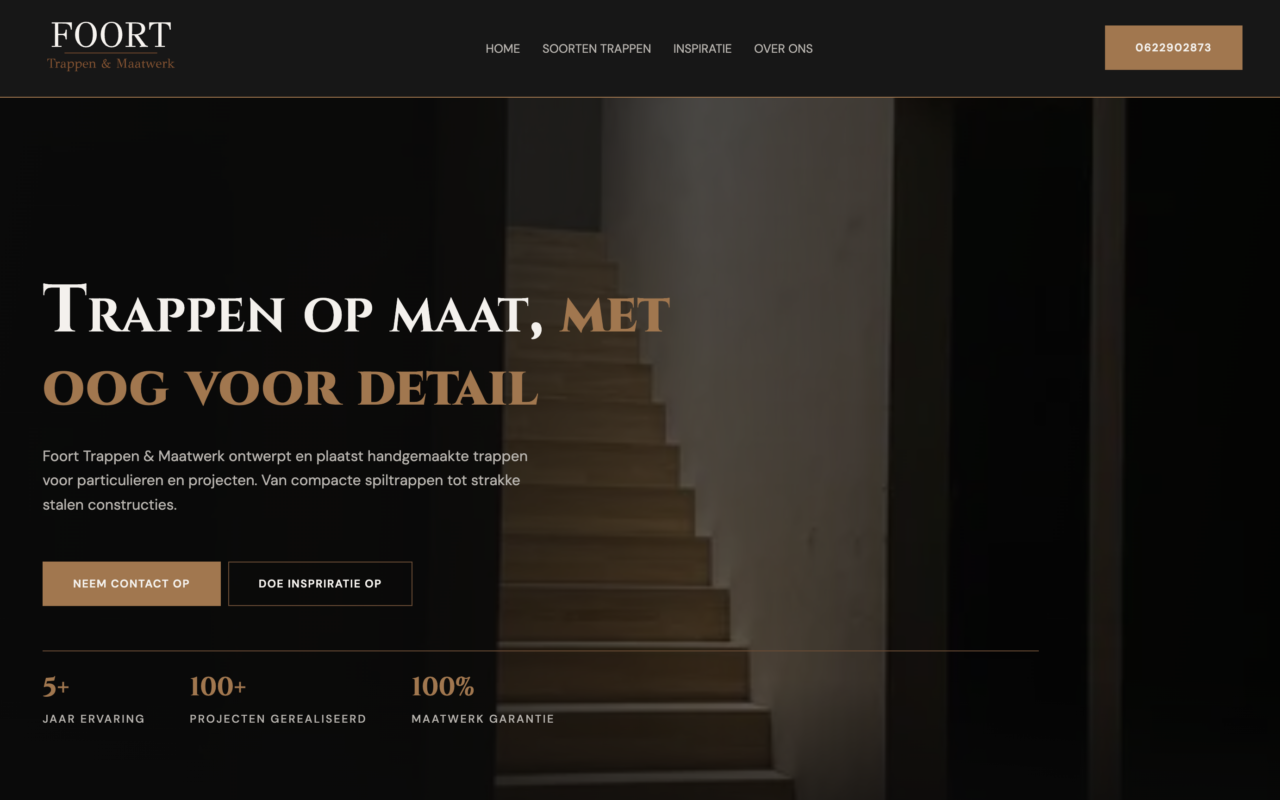 Voorbeeld van website